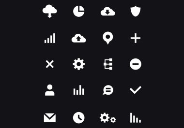 Tample tasarım simgeler. Karışık teknik