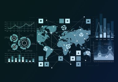 Sosyal ağ kavramı. Karışık teknik