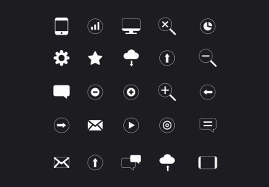 Tample tasarım simgeler. Karışık teknik