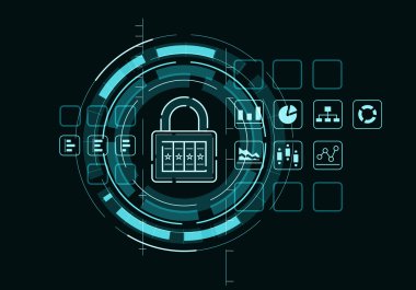 Medya arayüzü arka plan. Karışık teknik