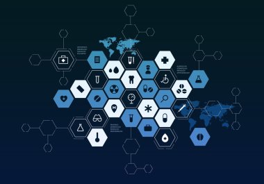 Nanoteknoloji tıp kavramı. Karışık teknik