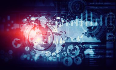 İnsan kullanıcı görüntüleme. Karışık teknik