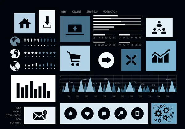 Marketing en Redes Sociales. Medios mixtos — Foto de Stock