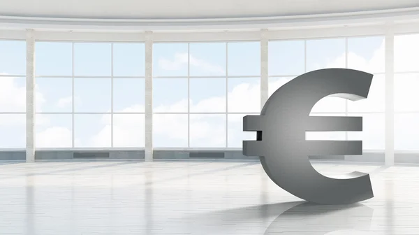 Euro símbolo de moneda. Medios mixtos — Foto de Stock