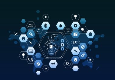 Nanoteknoloji tıp kavramı. Karışık teknik