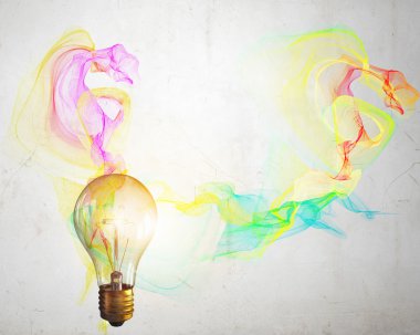 Başarı için parlak bir fikir. Karışık teknik