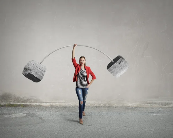 Elle est puissante et déterminée. Techniques mixtes — Photo