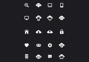 Tample tasarım simgeler. Karışık teknik