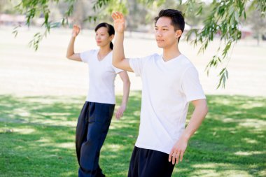 İnsanlar Park Thai chi