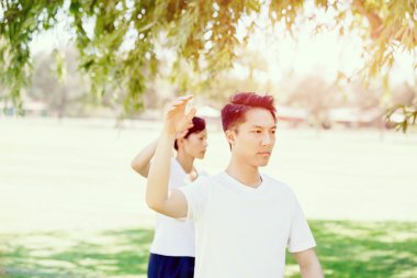 İnsanlar Park Thai chi