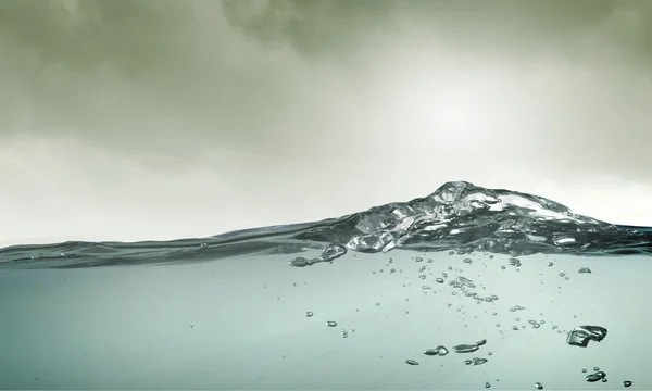 Υποβρύχια θέα στον ωκεανό. Μικτή τεχνική — Φωτογραφία Αρχείου
