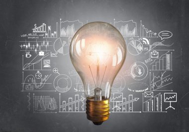 Başarı için parlak bir fikir. Karışık teknik