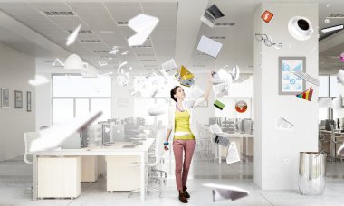 Kız ofis iç. Karışık teknik