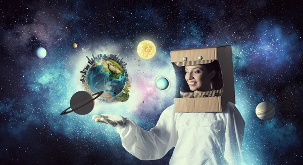 Uzay keşfetmek için bir rüya. Karışık teknik