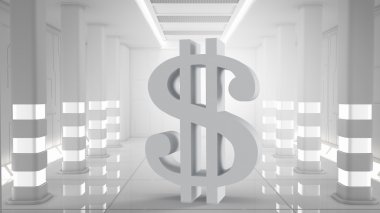 Kiralık kasa gelecekteki tasarım. Karışık teknik