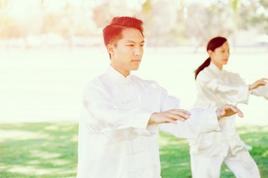 İnsanlar Park Thai chi