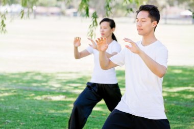 İnsanlar Park Thai chi