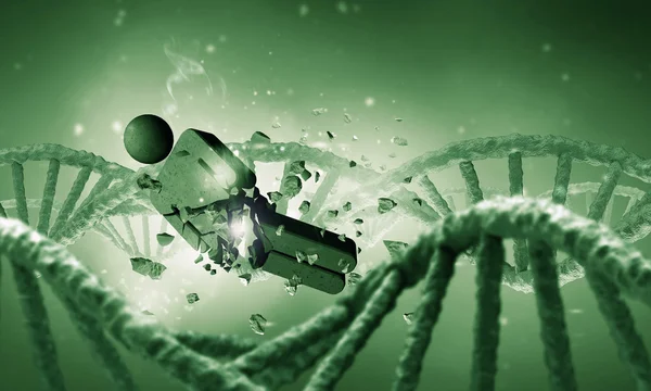 Ricerca sulle molecole di DNA. tecniche miste — Foto Stock