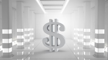 Kiralık kasa gelecekteki tasarım. Karışık teknik