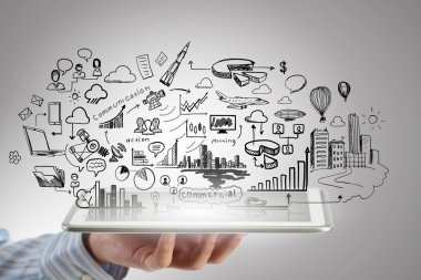 Elektronik iş için plan. Karışık teknik