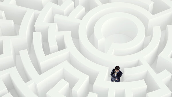 Problem solving concept Mixed media . Mixed media