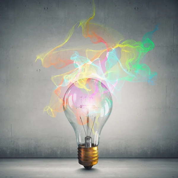 Bright idea for success . Mixed media Stock Picture