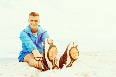 Adam sahilde dışında eğitim