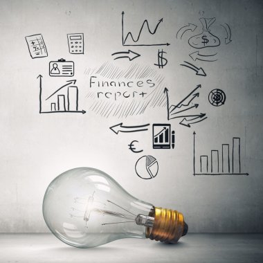 Başarı için parlak bir fikir. Karışık teknik