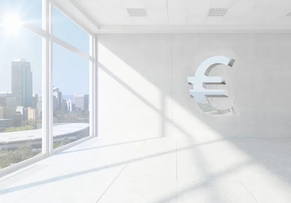 Euro currency symbol . Mixed media — Stock Photo, Image