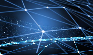 Bağlantılı çizgilerin arka plan. Karışık teknik