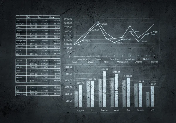 Datos estadísticos de fondo. Medios mixtos — Foto de Stock