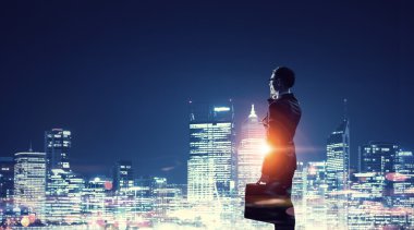 Geç geceye kadar çalışma. Karışık teknik