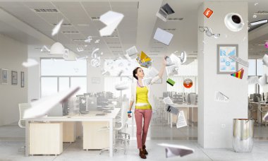 Kız ofis iç. Karışık teknik