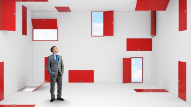 Çıkış yolu bulmaya çalışıyor. Karma ortam. Karışık teknik