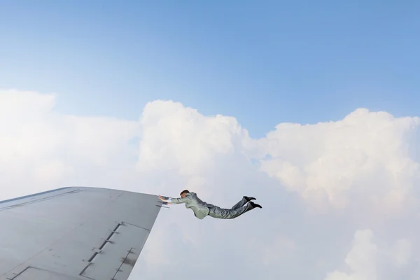 Yüksekten uçuyor. Karışık teknik — Stok fotoğraf