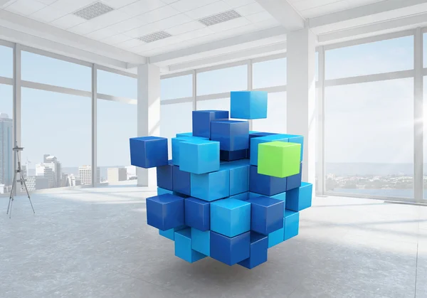 Cube in un ufficio moderno. Mezzi misti — Foto Stock