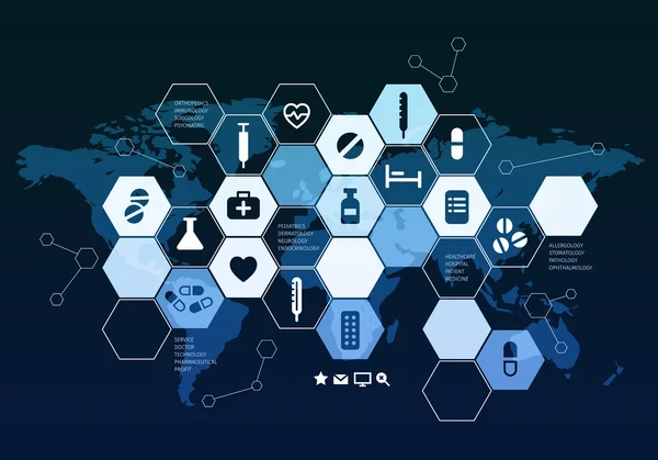 Concepto de medicina nanotecnológica. Medios mixtos — Foto de Stock