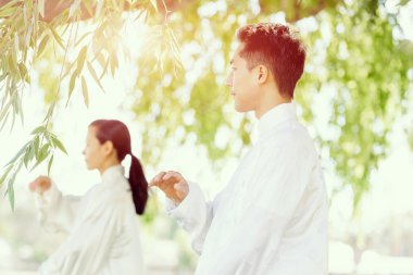 İnsanlar Park Thai chi