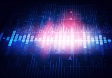 Ses ekolayzer arka plan. Karışık teknik