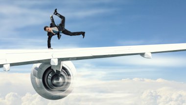 Genç işadamı komplike. Karışık teknik