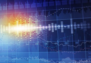 Ses ekolayzer arka plan. Karışık teknik