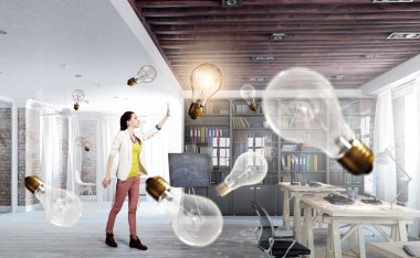 Kız ofis iç. Karışık teknik