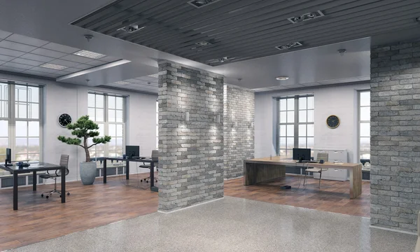 Elegant office interior . Mixed media — Stock Photo, Image