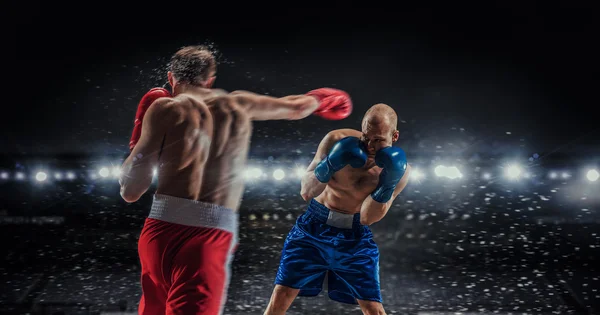 Professional box match . Mixed media — Stock Photo, Image