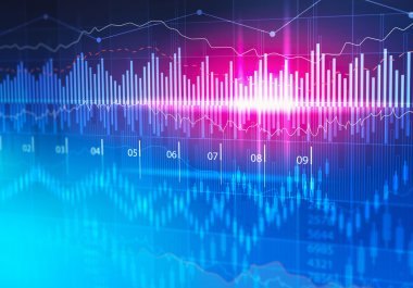 Ses ekolayzer arka plan. Karışık teknik