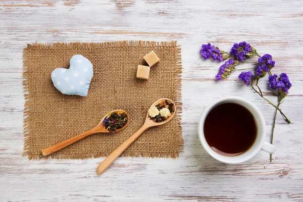 Gyógynövény tea és a cookie-k — Stock Fotó