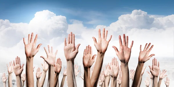 Hands showing gestures — Stock Photo, Image