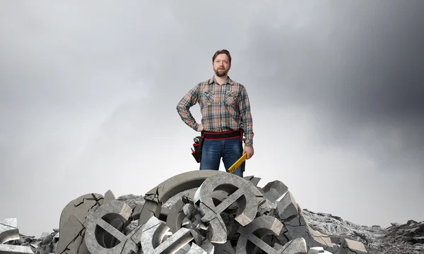 Erwachsener Ingenieur. Gemischte Medien — Stockfoto