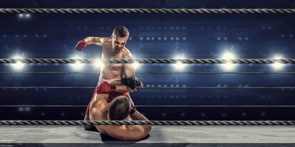 Professional box match . Mixed media — Stock Photo, Image