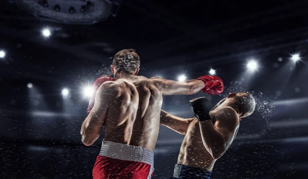 Professional box match . Mixed media — Stock Photo, Image